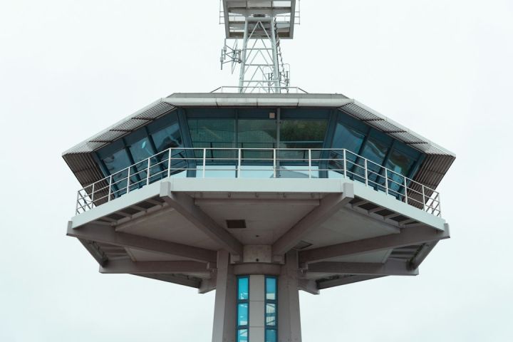 Radio-Controlled - a tall tower with a clock on the top of it